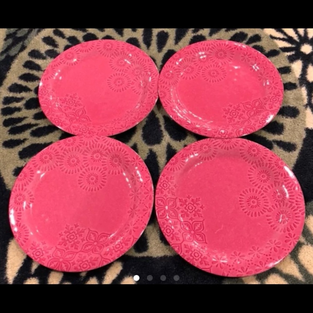Pink Melamine Dinner Plates